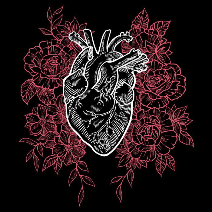 Vintage Floral Medical Heart Tattoo Design Impact Tech Backpack