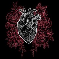 Vintage Floral Medical Heart Tattoo Design 7-Panel Snapback Hat