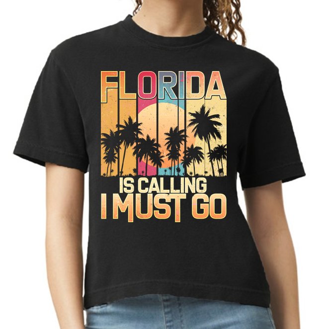 Vintage Florida Is Calling I Must Go Comfort Colors Boxy T-Shirt