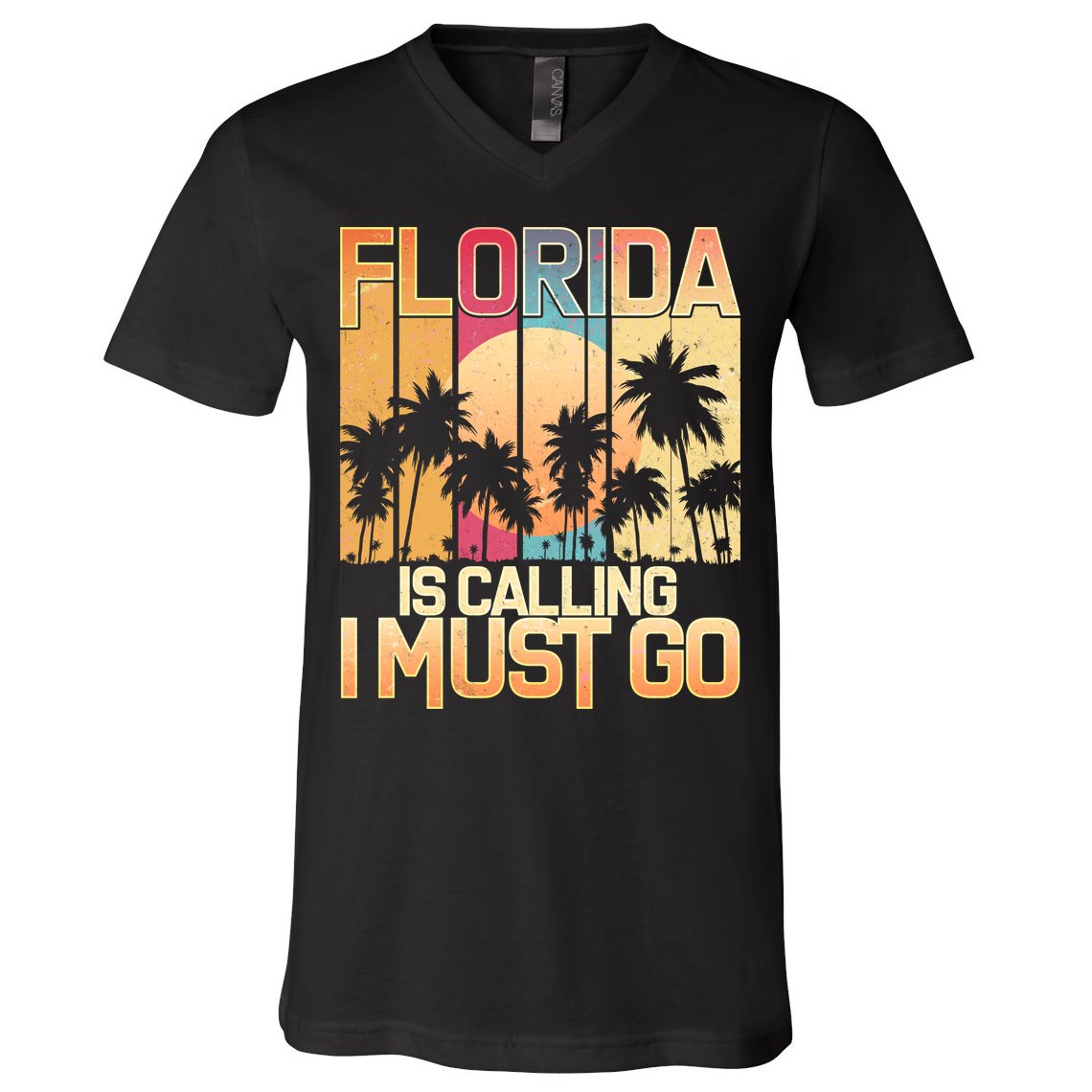 Vintage Florida Is Calling I Must Go V-Neck T-Shirt