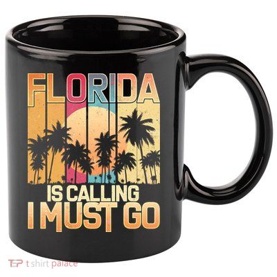 Vintage Florida Is Calling I Must Go 11oz C Handle Ceramic Mug