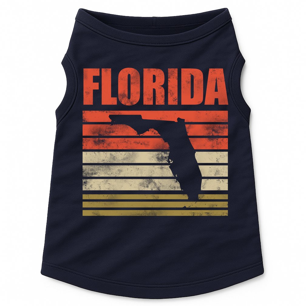 Vintage Florida State Map Doggie Tank