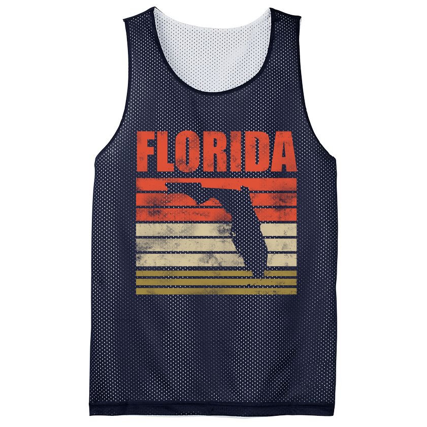 Vintage Florida State Map Mesh Reversible Basketball Jersey Tank
