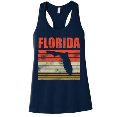 Vintage Florida State Map Womens Tank Top