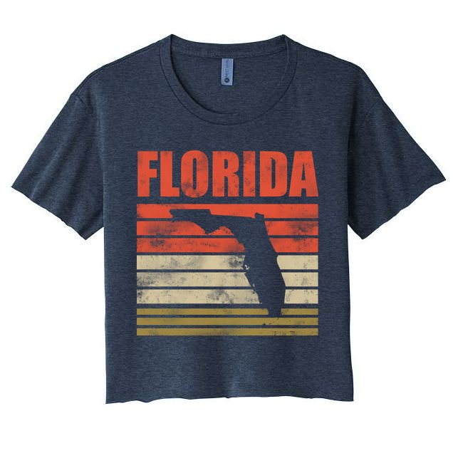 Vintage Florida State Map Crop Top