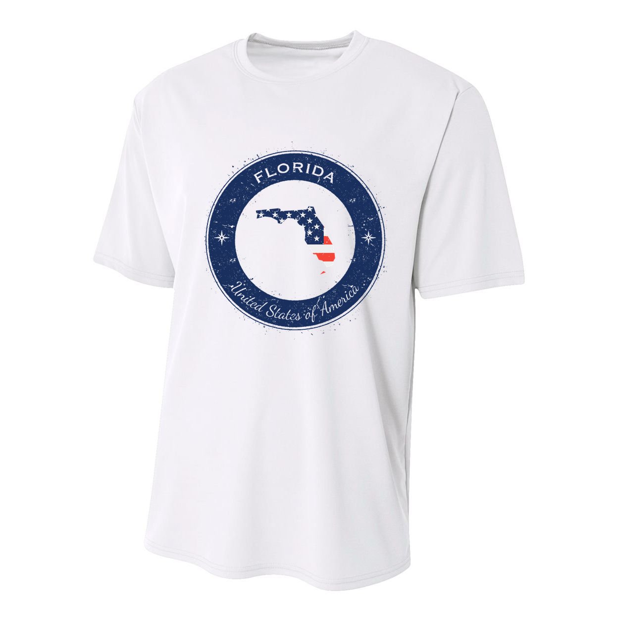 Vintage Florida USA Badge Youth Performance Sprint T-Shirt