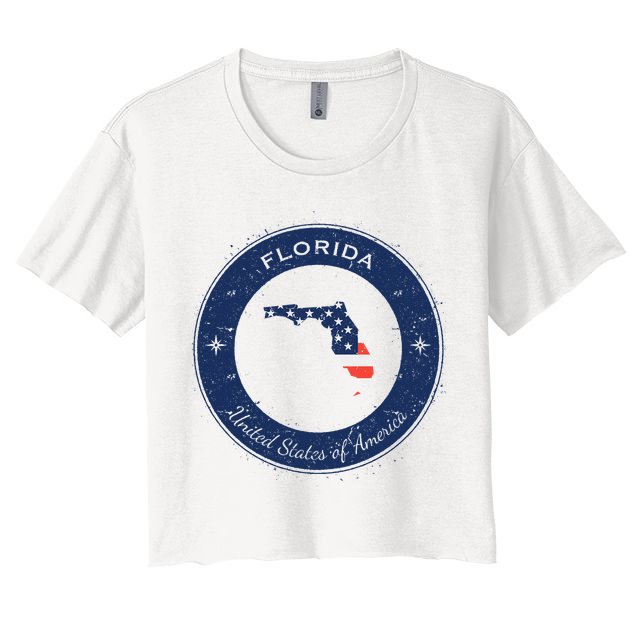 Vintage Florida USA Badge Crop Top