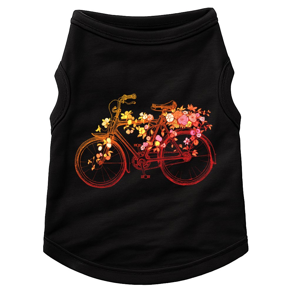Vintage Flower Bicycle  Doggie Tank
