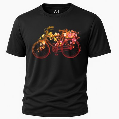 Vintage Flower Bicycle  Performance Shirt