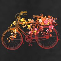 Vintage Flower Bicycle  Hat
