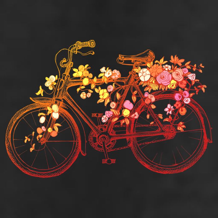 Vintage Flower Bicycle  Hat