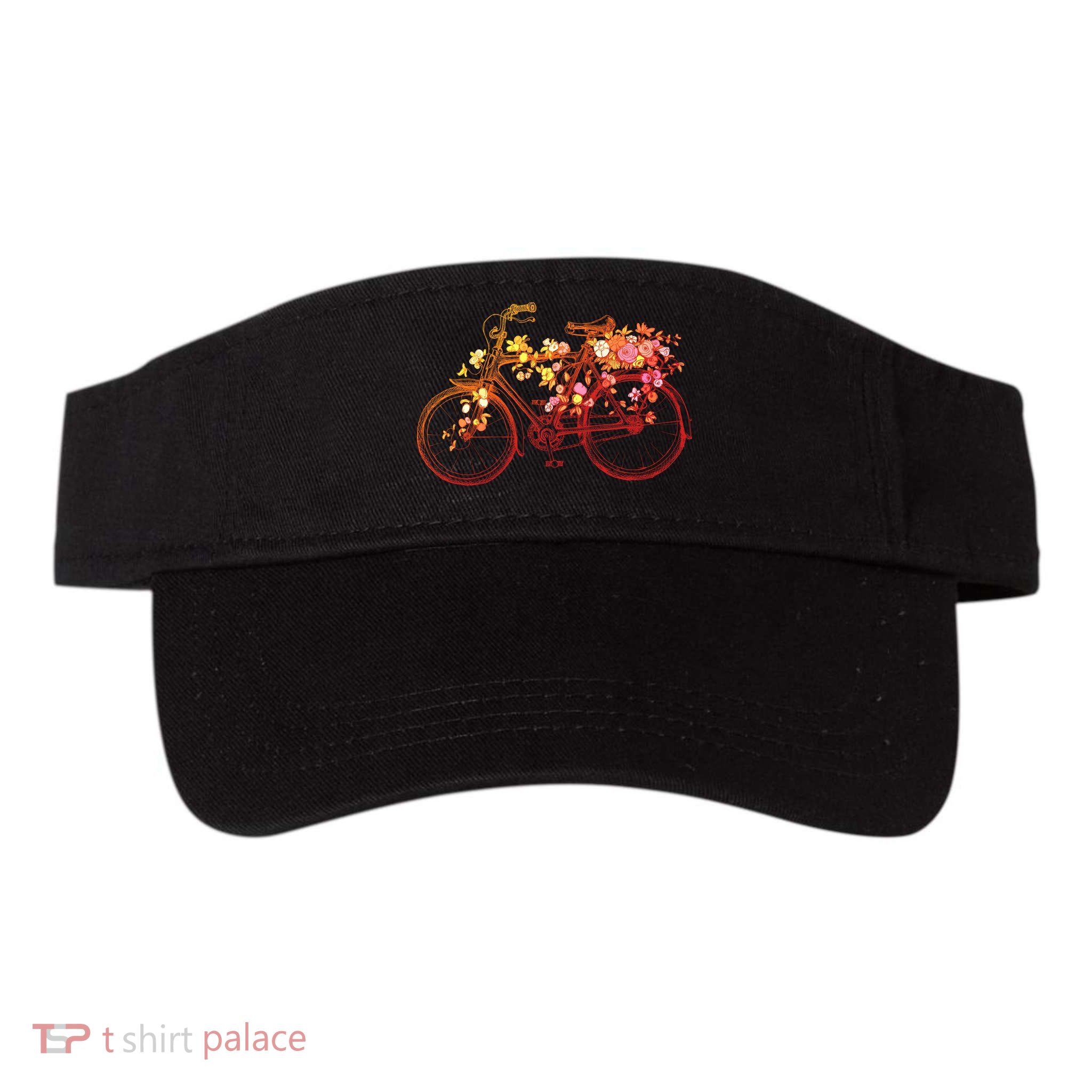 Vintage Flower Bicycle  Visor