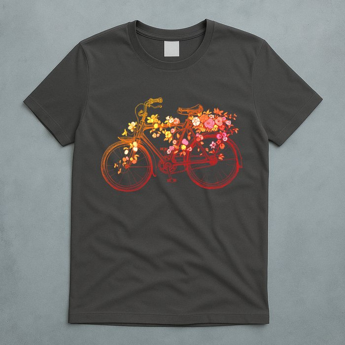 Vintage Flower Bicycle  T-Shirt
