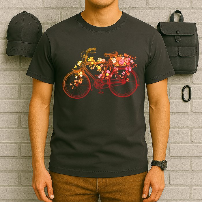 Vintage Flower Bicycle  T-Shirt