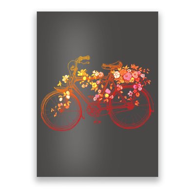 Vintage Flower Bicycle  Poster