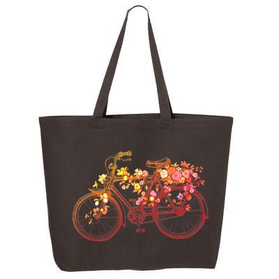 Vintage Flower Bicycle  25L Jumbo Tote