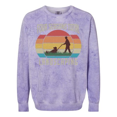 Vintage Four Seasons Total Landscaping Colorblast Crewneck Sweatshirt