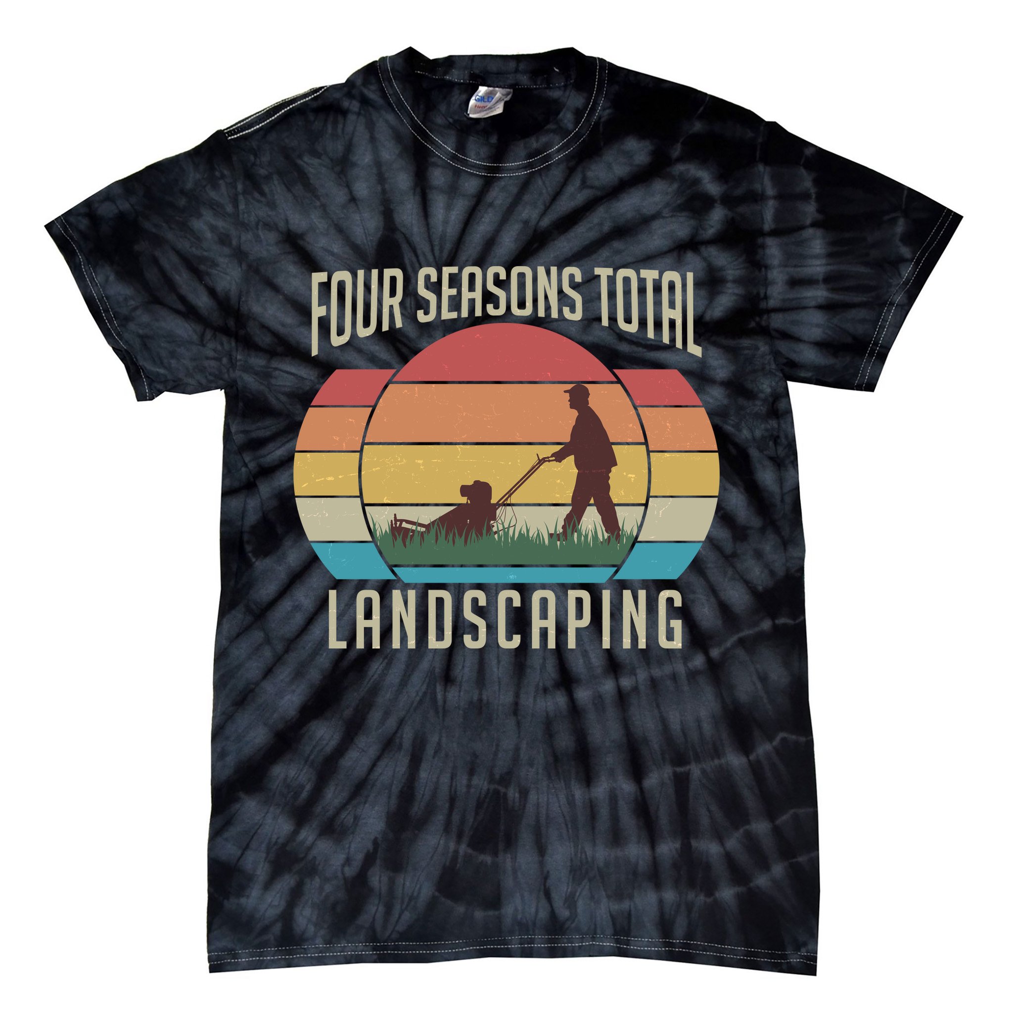 Vintage Four Seasons Total Landscaping Tie-Dye T-Shirt