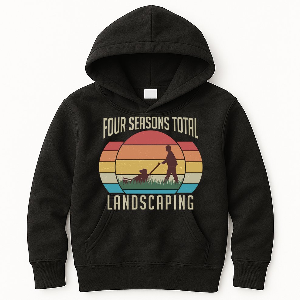Vintage Four Seasons Total Landscaping Kids Hoodie
