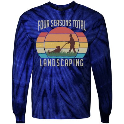 Vintage Four Seasons Total Landscaping Tie-Dye Long Sleeve Shirt