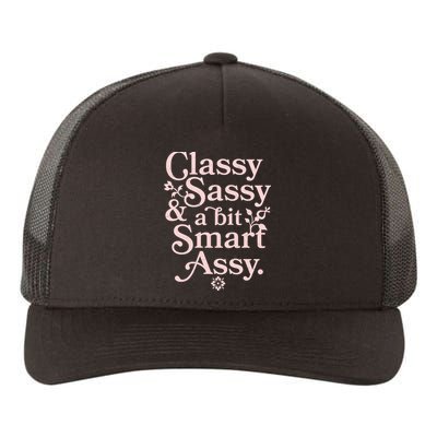 Vintage Funny Classy Sassy & A Bit Smart Assy Yupoong Adult 5-Panel Trucker Hat