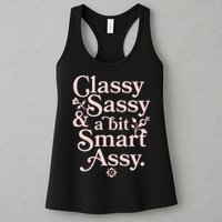 Vintage Funny Classy Sassy & A Bit Smart Assy Womens Tank Top