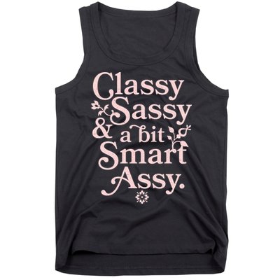 Vintage Funny Classy Sassy & A Bit Smart Assy Tank Top