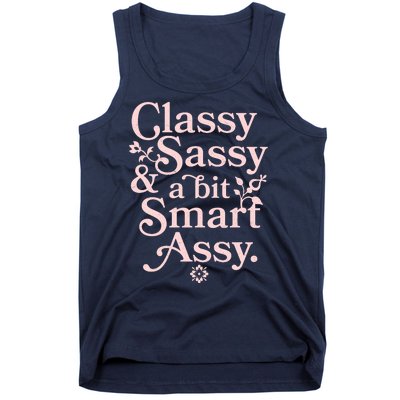 Vintage Funny Classy Sassy & A Bit Smart Assy Tank Top