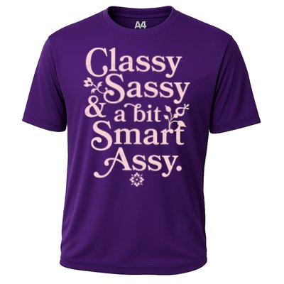 Vintage Funny Classy Sassy & A Bit Smart Assy Performance Shirt