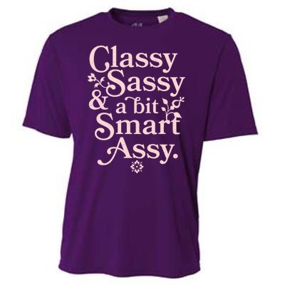 Vintage Funny Classy Sassy & A Bit Smart Assy Cooling Performance Crew T-Shirt