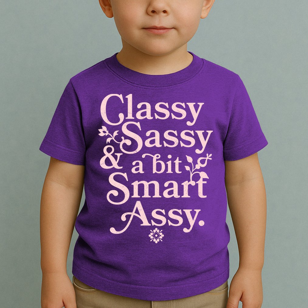Vintage Funny Classy Sassy & A Bit Smart Assy Toddler T-Shirt
