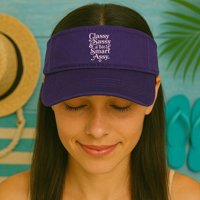Vintage Funny Classy Sassy & A Bit Smart Assy Visor