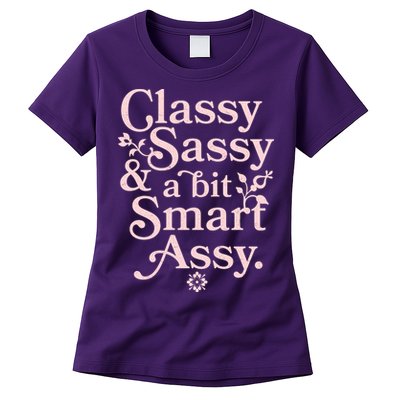 Vintage Funny Classy Sassy & A Bit Smart Assy Womens T-Shirt