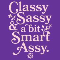 Vintage Funny Classy Sassy & A Bit Smart Assy Women's V-Neck T-Shirt