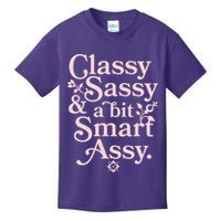 Vintage Funny Classy Sassy & A Bit Smart Assy Kids T-Shirt