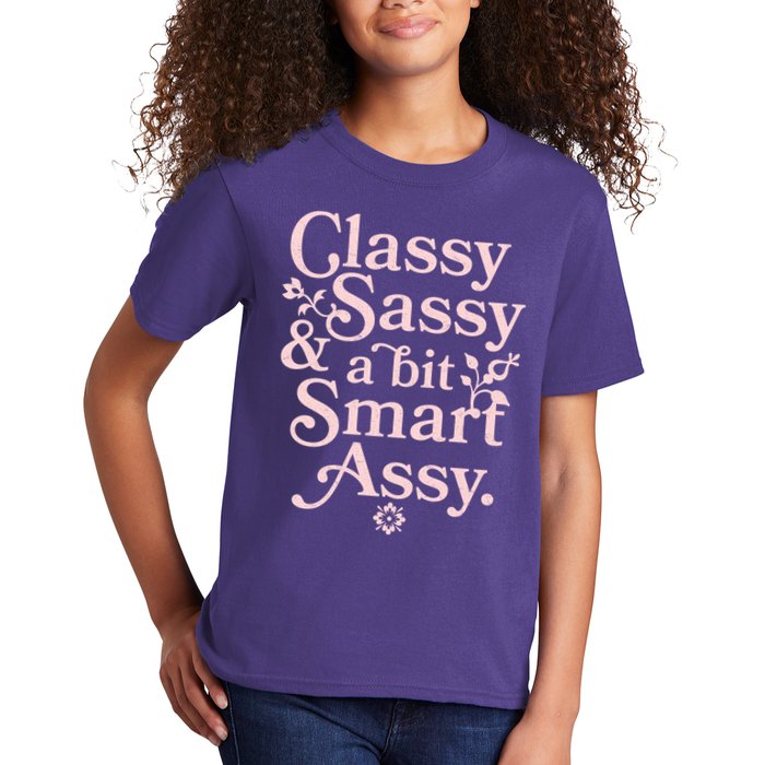 Vintage Funny Classy Sassy & A Bit Smart Assy Kids T-Shirt