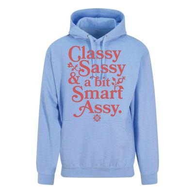 Vintage Funny Classy Sassy & A Bit Smart Assy Unisex Surf Hoodie