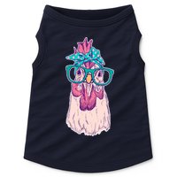 Vintage Funny Cute Chicken Hen With Glasses And Bandana Doggie Tank