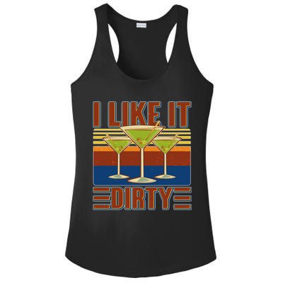 Vintage Funny I Like It Dirty Martini Drinks Ladies PosiCharge Competitor Racerback Tank