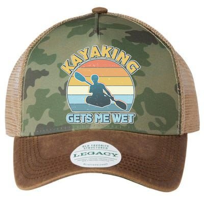 Vintage Funny Kayaking Get Me Wet Legacy Tie Dye Trucker Hat
