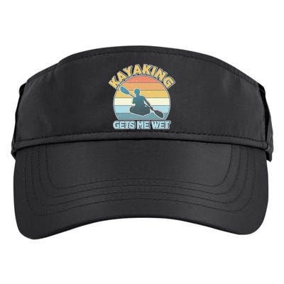 Vintage Funny Kayaking Get Me Wet Adult Drive Performance Visor