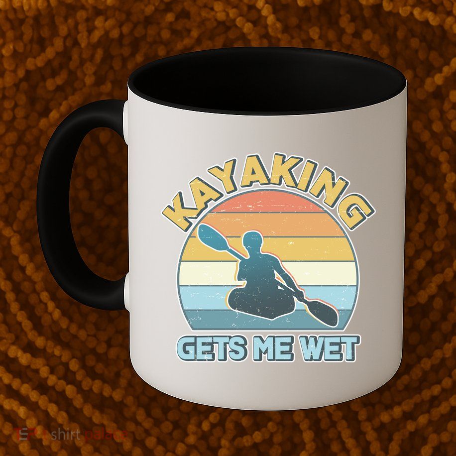 Vintage Funny Kayaking Get Me Wet Mug
