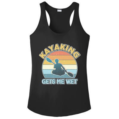 Vintage Funny Kayaking Get Me Wet Ladies PosiCharge Competitor Racerback Tank