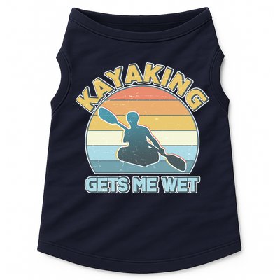 Vintage Funny Kayaking Get Me Wet Doggie Tank