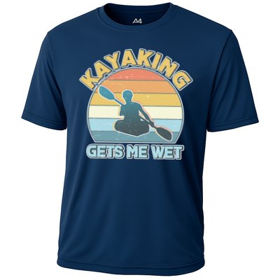 Vintage Funny Kayaking Get Me Wet Performance Shirt