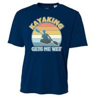 Vintage Funny Kayaking Get Me Wet Cooling Performance Crew T-Shirt