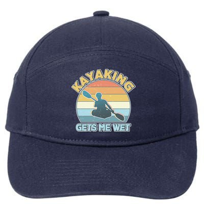Vintage Funny Kayaking Get Me Wet 7-Panel Snapback Hat