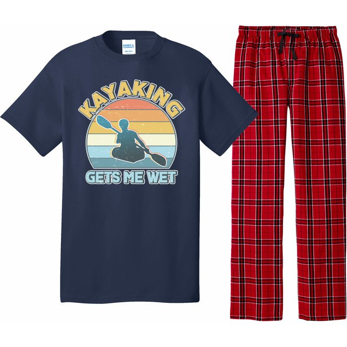 Vintage Funny Kayaking Get Me Wet Pajama Set