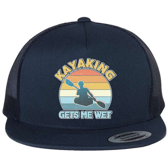 Vintage Funny Kayaking Get Me Wet Flatbill Hat