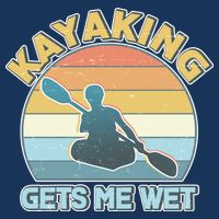 Vintage Funny Kayaking Get Me Wet Flatbill Hat